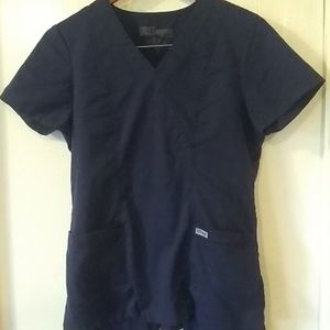 Grey's anatomy small navy blue scrub set